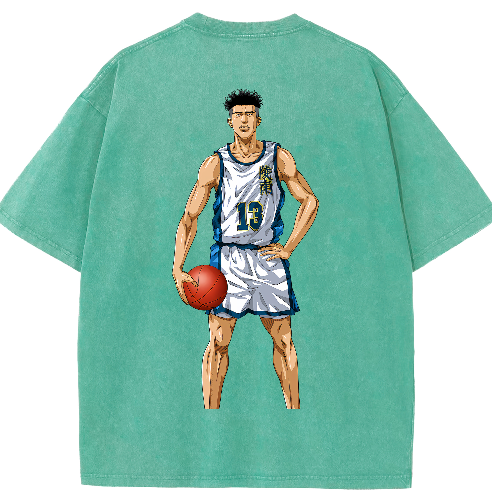 （画像用） SLAM DUNK／スラムダンク 綿100% ヴィンテージ風 半袖Tシャツ（背面プリント）